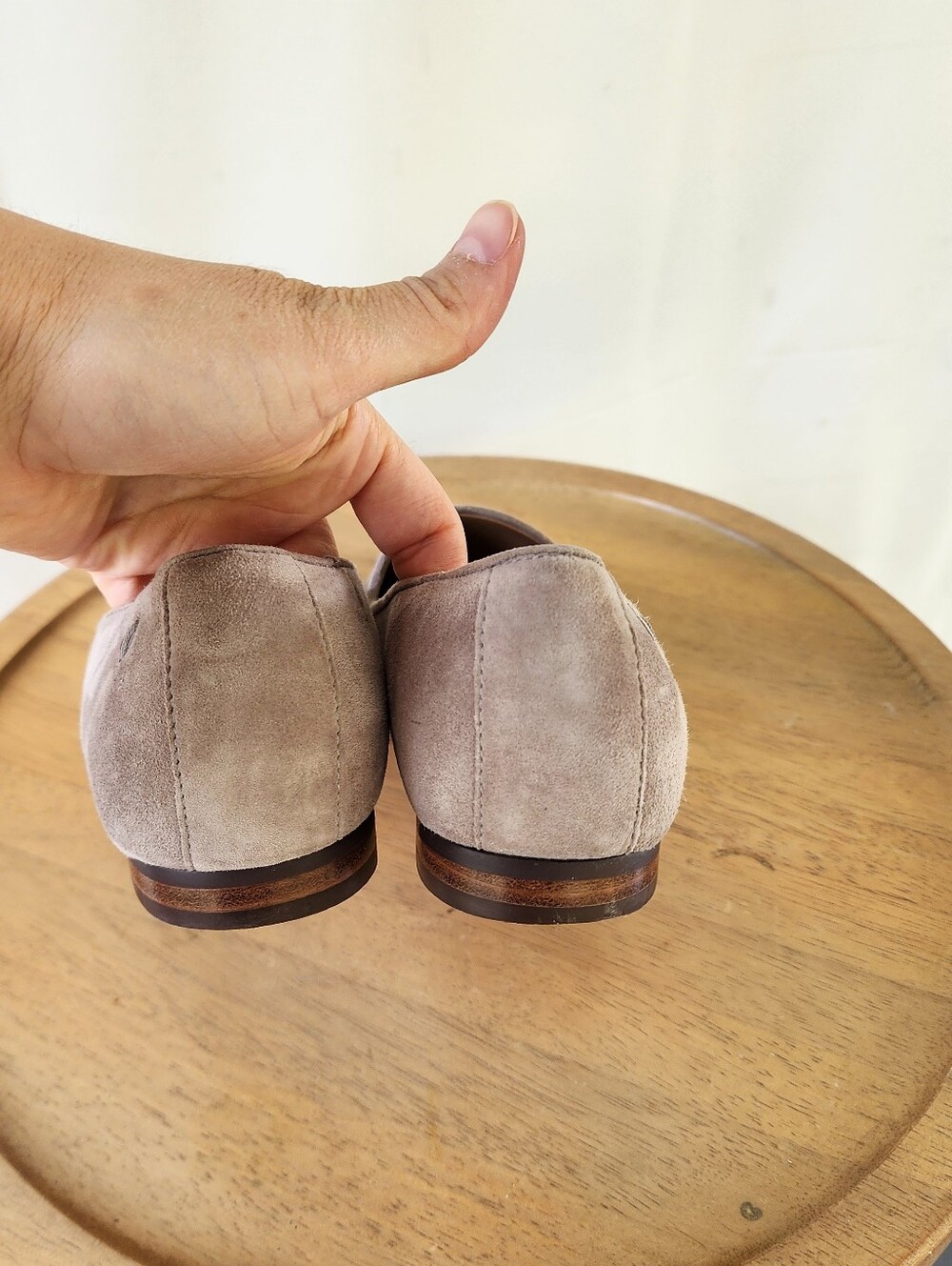 Vionic Willa Classic Women's Suede Slip-On Loafers in Light Taupe - Picture 9 of 11